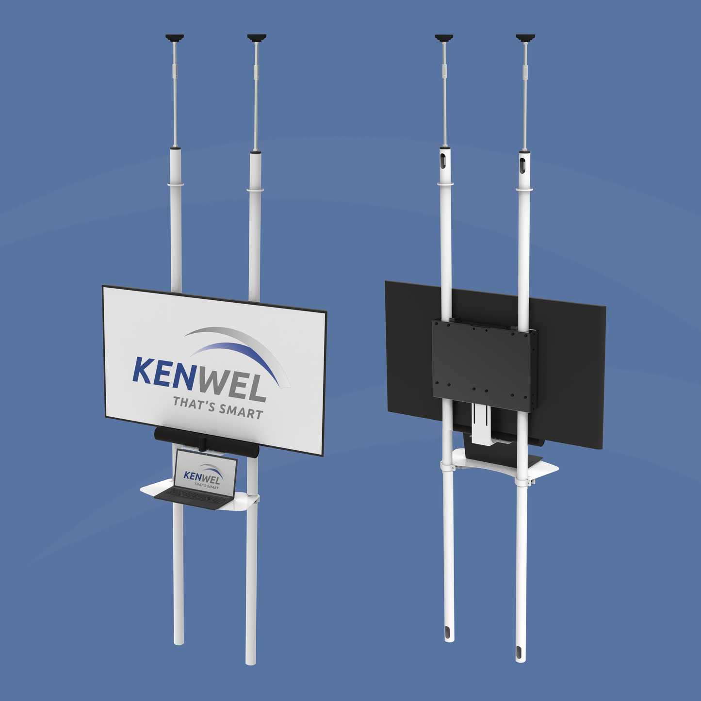 Floor To Ceiling Mount Double Set Heavy Duty