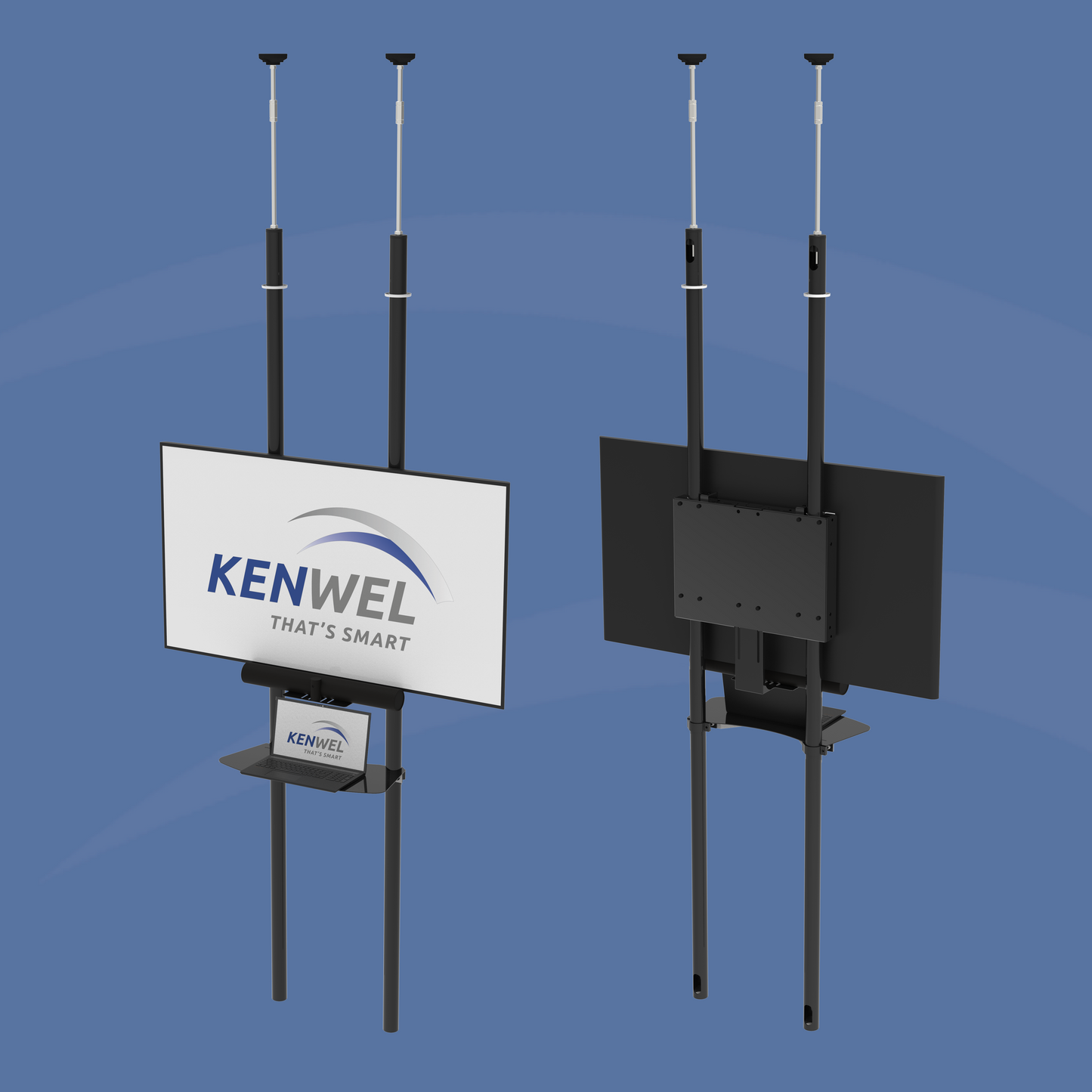 Floor To Ceiling Mount Double Set Heavy Duty